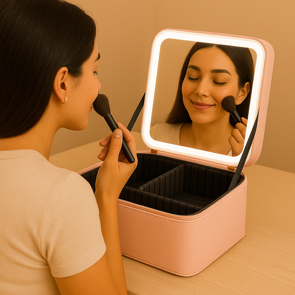 El Estuche de Cosméticos Recargable con Luces LED - Guakíaiena