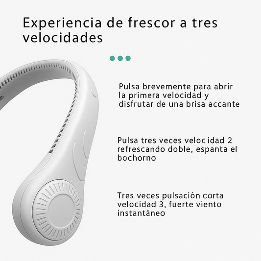 Ventilador pequeño portátil de cuello - Guakíaiena